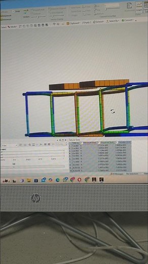 Animating the effect of loading a reinforced concrete beam using Ansys #beamdeflection