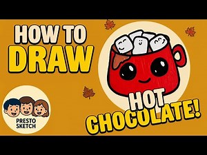 Let’s Draw Hot Chocolate! 🍂🍫☕️ Fun and Easy Step by Step Drawing Tutorial for Kids and Beginners