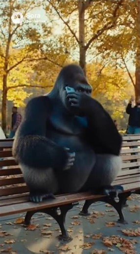 Gorilla Caught Talking on the Phone Like a Human 😂📱 #GorillaOnPhone #FunnyGorilla #GorillaTalks