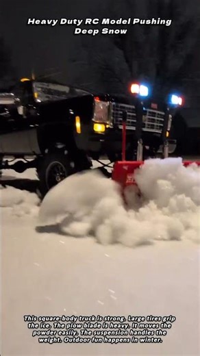 Heavy Duty RC Model Pushing Deep Snow