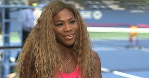 Serena Williams celebrates U.S. Open win
