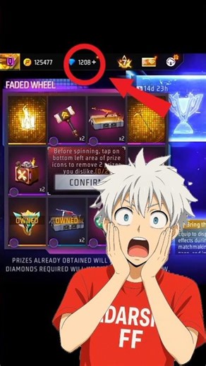 New Entry Emote Spin 😱🔥 One Spin Me Nikal Liya! | Faded Wheel | Free Fire #shorts