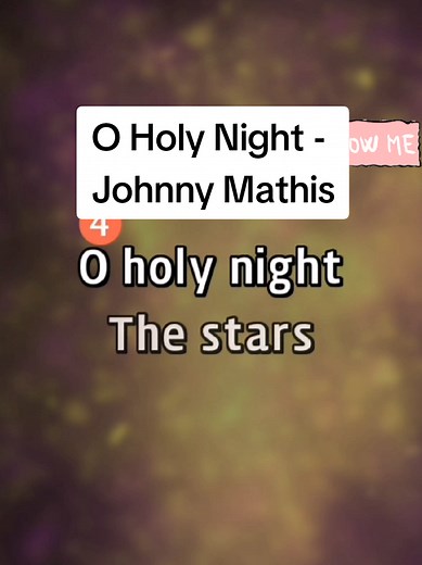 O Holy Night Karaoke with Johnny Mathis