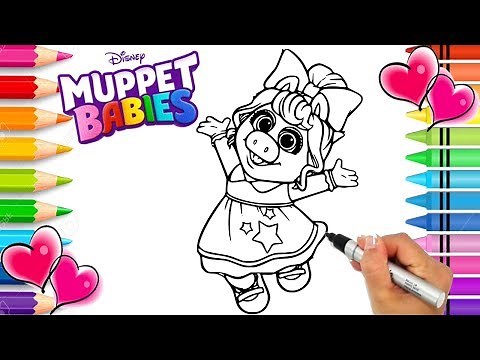 Miss Piggy Disney Muppet Babies Coloring Page | Disney Jr. Muppet Babies Coloring Book | Printable
