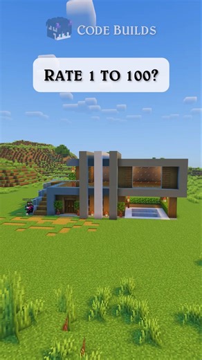 Easy Modern House Tutorial Build ⚒️ #minecraft #shorts