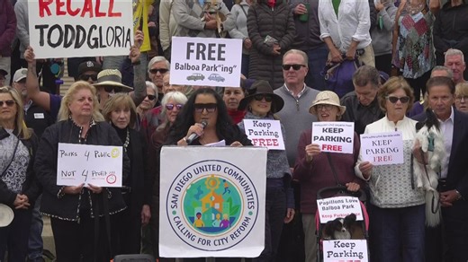 Rally at Balboa Park calls for repeal of new parking fees