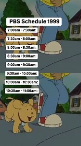 The actual morning schedule for #PBS in 1999 #Nostalgia #90sKids | No Context Nostalgia