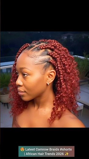 😍 Latest Cornrow Braids #shorts | African Hair Trends 2026 ✨ #hairstyles #braids #cornrows