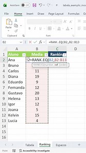11K views · 151 reactions | Use está fórmula para fazer p Raking no Excel. | Excel para Estágio | Facebook