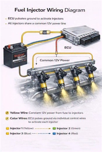 Torque craft | Fuel Injector Wiring Diagram ⚡⛽ #Torquecraft #fblifestyle #ForEducationalPurposesOnly | Instagram