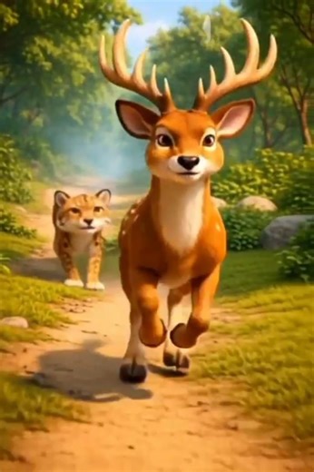 Never Stop Running Never Stop Running #deer #cheetah #3danimation #youtube shorts #viral #shorts