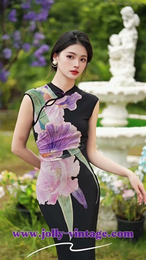 Modern Qipao: The ultimate Chinese fusion aesthetic 🍇💜 #Cheongsam #modernchinese
