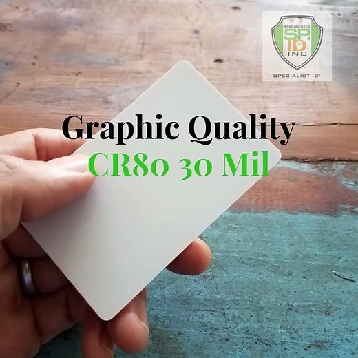 SPID-9630 Premium Blank PVC Cards for ID Badge Printers - Graphic Quality White Plastic CR80 30 Mil