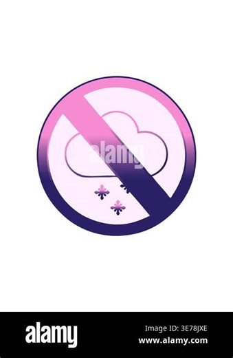 spinning motion animation of no snow allowed sign Stock Video Footage - Alamy
