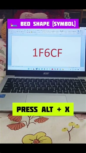 Bed Symbol Shortcut Key in MS Word 🛏️ | Easy Trick! #shorts #viral #windows #msword