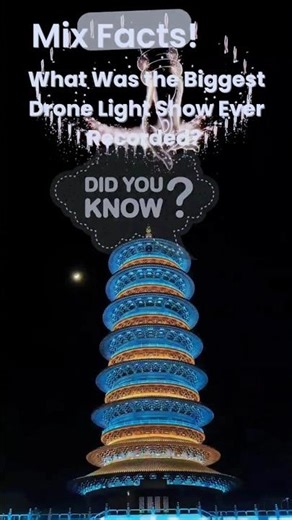 What Was the Biggest Drone Light Show Ever Recorded?#dronelightshow #viralvideo