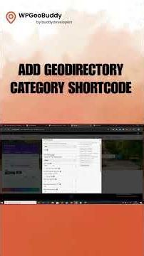 How to add a text block and then insert a GeoDirectory category shortcode.