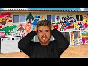 We Graffitied his Entire House PRANK! *HE WAS ON HIS HONEYMOON*