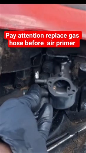 Steps before replace lawnmower gas air primer