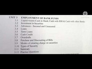 Unit:3 Banking | Class 11 banking chapter 3