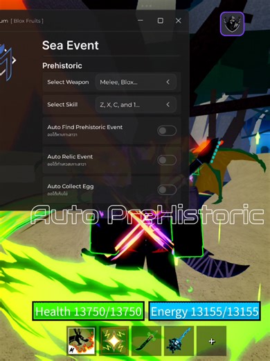 Auto PreHistoric in BloxFruits #fyp #fyppppppppppppppppppppppp #bloxfruits #bloxfruitscript #robloxscript