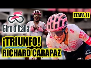 Richard Carapaz wins stage 11 of the 2025 Giro d'Italia