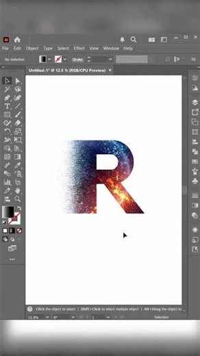 How to Create a Galaxy Text Effect in Illustrator (Easy Tutorial) #shorts #illustration