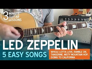 5 Led Zeppelin Songs in 15 Minutes! (Easy Guitar Lesson)