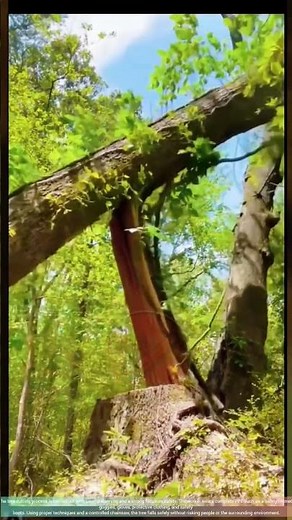 Unprofessional Tree Cutting,Cutting trees Log Breaks When Falling