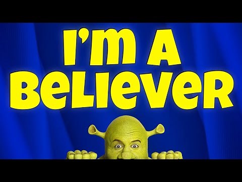 I'm A Believer backing track karaoke instrumental Shrek The Musical