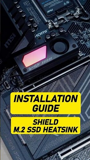 Shield M.2 SSD Heatsink Installation Guide #shorts #pcbuild #pcsetup