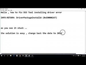 Ds3 tool MotioninJoy , driver fix INFO RETURN DriverPackageInstallW 0xE0000247