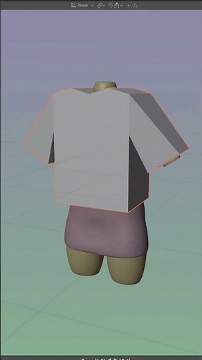 Modeling Character 3d Shirt Off-Shoulder