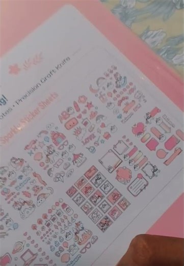 "I got this cute sticker box 🦄💗 should I unbox it in the next video?👀 comment below💬✨"part-1