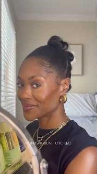 Mohawk Bun Tutorial #hairstyle #hairgrowth