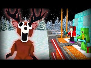 DEER ROBLOX vs Security House in Minecraft Maizen JJ and Mikey Challenge