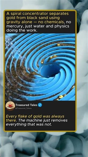 Gold Spiral Concentrator Separates Real From