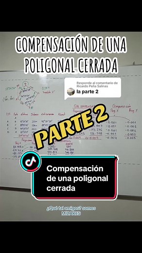 Compensación de una poligonal cerrada | Parte 2