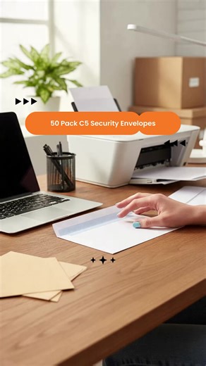 50 Pack C5 White Self Seal Security Envelopes 229×164mm – Opaque Confidential Mailing Envelopes, Strong Adhesive Closure, Printer Friendly DL Letter Size, Office Post Packaging Supplies, Business Bulk Mailing Paper Envelopes