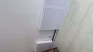 Glimer Radiator Cover with Top Storage Shelf for Old Radiator, Waterproof/Flame Retardant, Heater Covers for Radiators, Hide Cluttered Pipes, Radiator Covers for Home/Living Room/Office