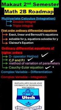 MAKAUT 2nd Semester MATH 2B ROADMAP🔥BY 9 CGPA TOPPER🏆#makaut #shorts