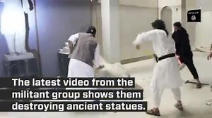 ISIS released a new five-minute video today that shows members of the militant group destroying dozens of ancient Assyrian and Akkadian sculptures inside Ninawa museum in the occupied Iraqi city of Mosul. Read more: http://voc.tv/1JQfIXQ | Vocativ
