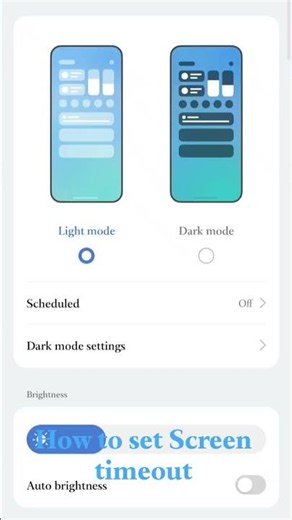 How to set Screen timeout