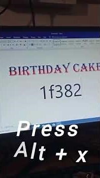Cake in MS Word #computer #microsoftword #wordtutorial #wordprocessor #wordtips #birthdaydesign
