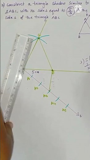Construct a triangle shadow similar to ∆ ABC whose corresponding sides are 5/3 times of triangle