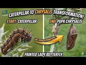 Caterpillar Making A Cocoon Time lapse - Caterpillars Transformation To Cocoon/Pupa