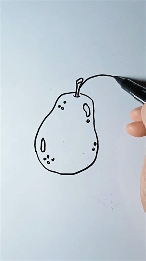 easy how to draw || draw a sketch of a pear #drawing #sketch #shorts #fypシ゚viral