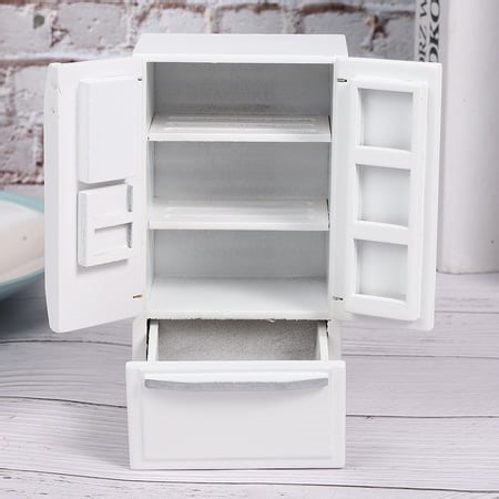 Miniatures Refrigerator,1: 12 Mini Birch Refrigerator Model Doorhouse Refrigerator Top-Notch Performance - Walmart.ca