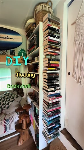 This may be the greatest hack I have seen on TikTok! This trick works primarily for soft covers but I was able to place many of the smaller hard covers no problem. This hack even works for DVDs as each slot allowed for 2 DVDs each. Depending on the size of the book these slots fit 1 average sized book or two really thin books. I ordered everything from Amazon and there were multiple sized “wooden plate holders” to choose from ranging from about 4 upwards of 8 slots each. I ended up only needing 