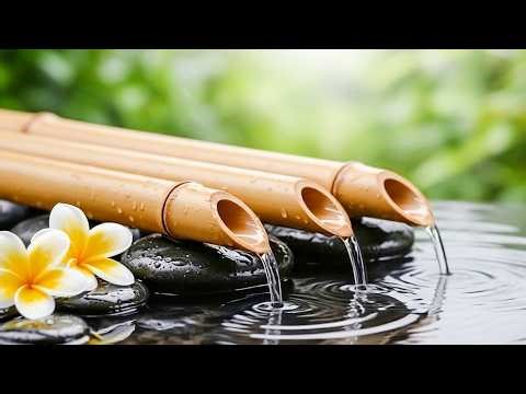 Tranquil Bamboo Water Sounds 🌿 Birds & Soft Piano for Deep Sleep 10 HoursTranquil Bamboo Water Soun